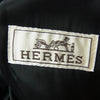 HERMES エルメス 国内正規品 エルメスジャポンタグ フランス製 カシミヤ100％ ダブルブレスト ジップポケット ロングコート ブラック系 52【中古】