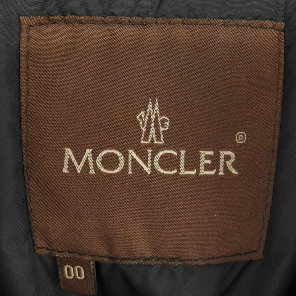 MONCLER モンクレール 41311-50-68959 国内正規品 茶タグ ペッパージャパンタグ 着脱可能フード付き ショート ダウンジャケット ブラウン系 00【中古】