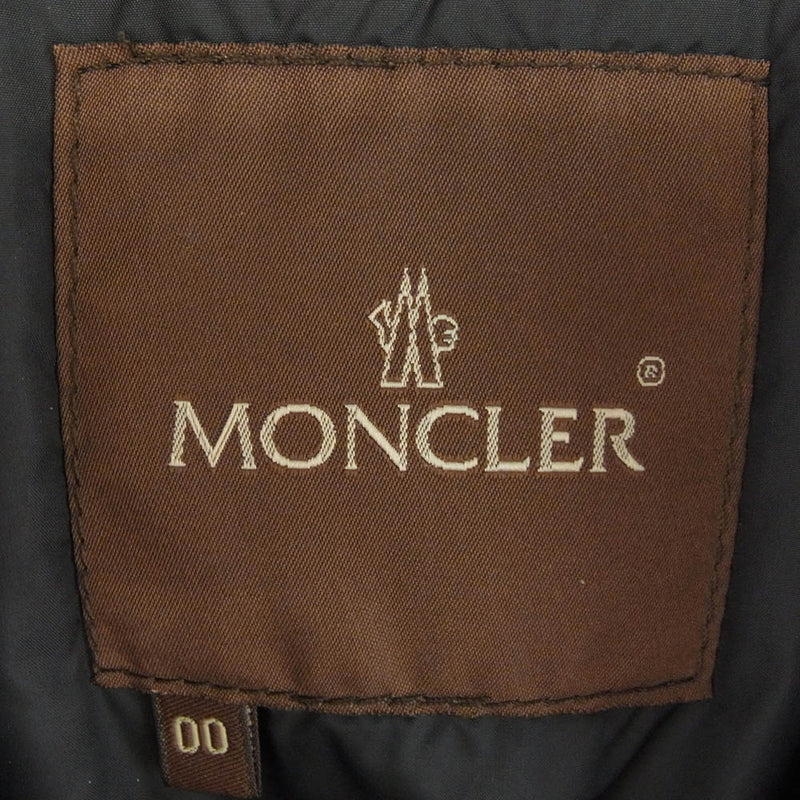 MONCLER モンクレール 41311-50-68959 国内正規品 茶タグ ペッパージャパンタグ 着脱可能フード付き ショート ダウンジャケット ブラウン系 00【中古】