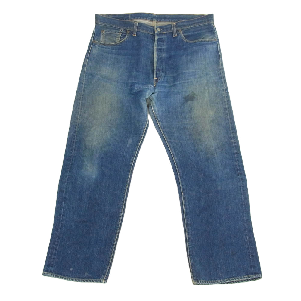 Levi's リーバイス 70s 501 ストレート デニム パンツ ボタンフライ 66 両面タブ BIG E 後期 セルビッチ 不均等V ボタン裏刻印6 インディゴブルー系【中古】