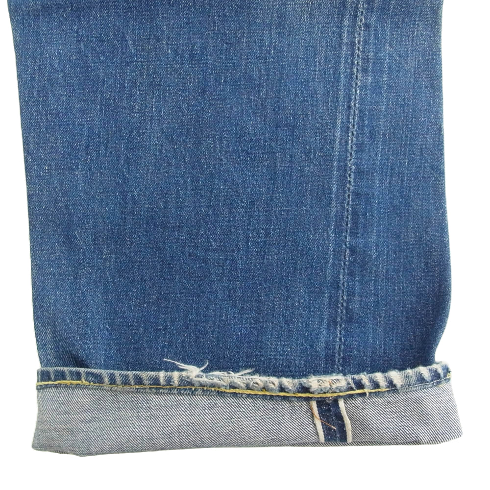 Levi's リーバイス 60s 501 ストレート デニム パンツ ボタンフライ セルビッチ フロント Vステッチ BIG E 不均等V ボタン裏刻印E インディゴブルー系【中古】