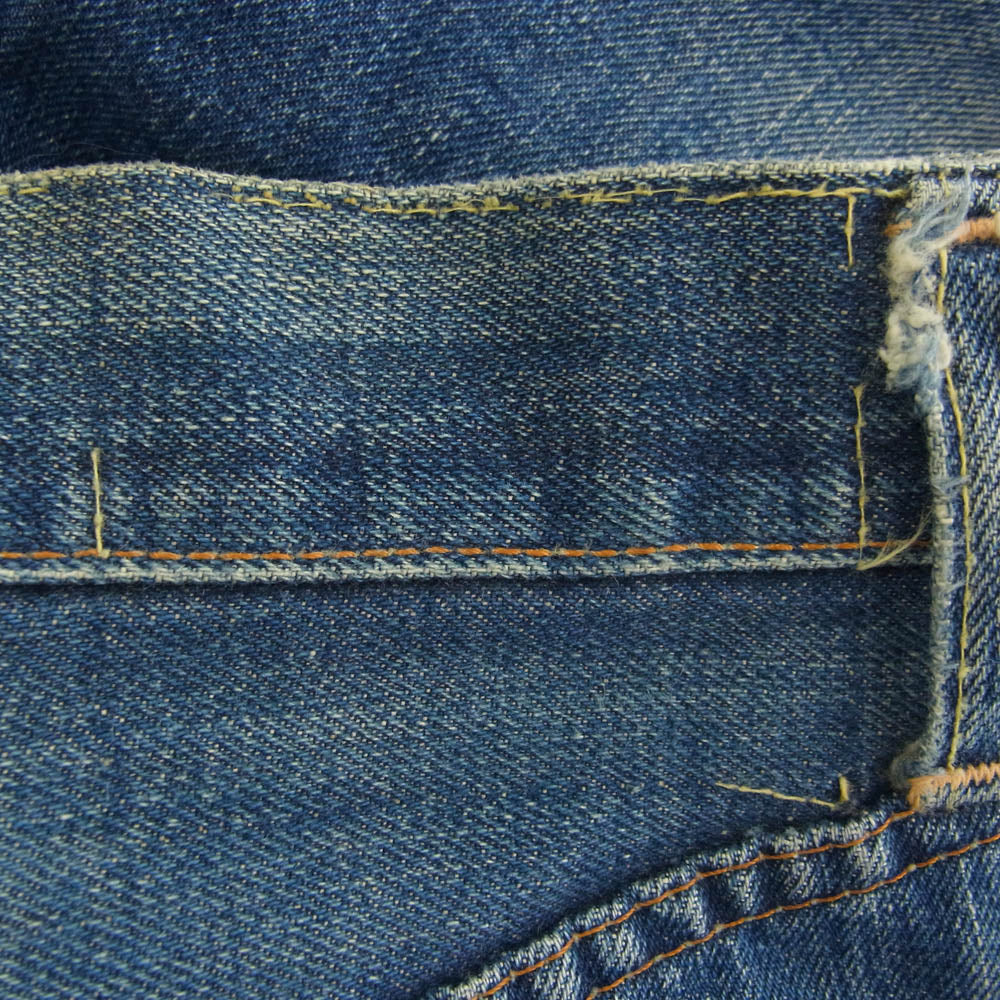 Levi's リーバイス 60s 501 ストレート デニム パンツ ボタンフライ セルビッチ フロント Vステッチ BIG E 不均等V ボタン裏刻印E インディゴブルー系【中古】