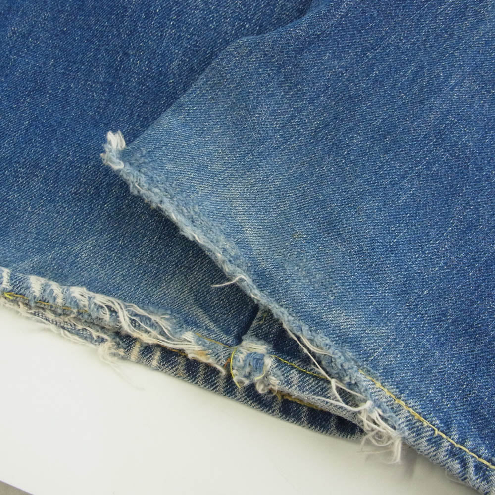 Levi's リーバイス 60s 501 ストレート デニム パンツ ボタンフライ セルビッチ フロント Vステッチ BIG E 不均等V ボタン裏刻印E インディゴブルー系【中古】