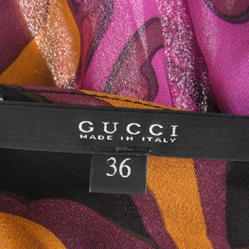 GUCCI グッチ 347381 シルク ノースリーブ ブラウス カットソー