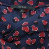 GUCCI グッチ 343085 シルク ハート ノースリーブ カットソー トップス ネイビー系 マルチカラー系 36【中古】