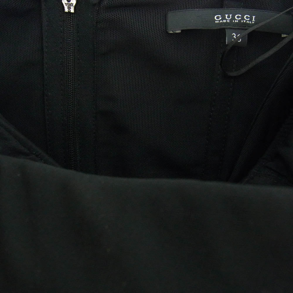 GUCCI グッチ 324261 レーヨン ワンピース ドレス ブラック系 36【中古】