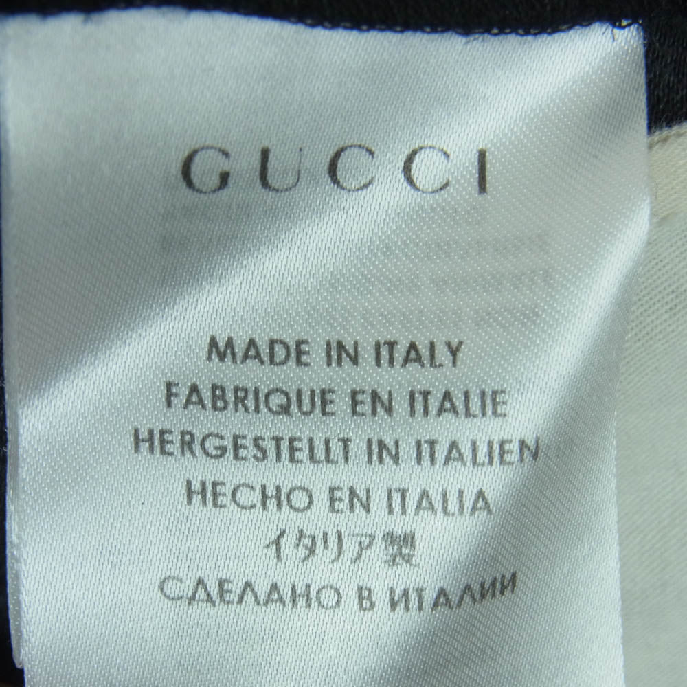 GUCCI グッチ 357355 シルク混 ウール ストライプ パンツ イタリア製 ブラック系 グレー系 36【中古】