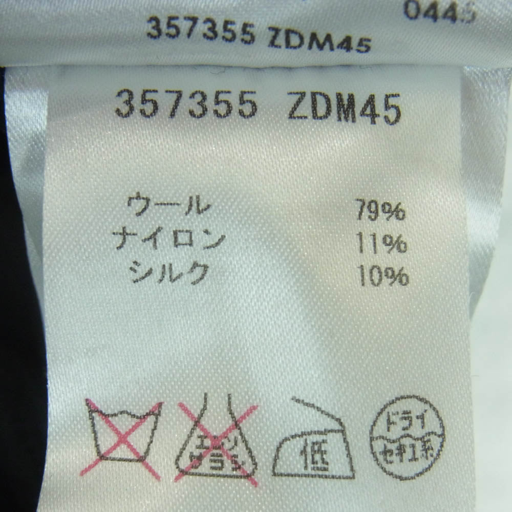 GUCCI グッチ 357355 シルク混 ウール ストライプ パンツ イタリア製 ブラック系 グレー系 36【中古】