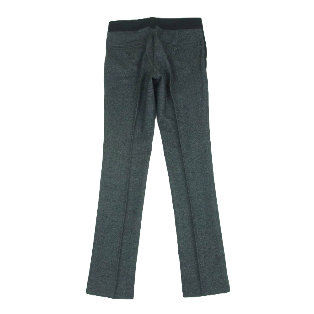 GUCCI グッチ 292768 カシミア混 ウール パンツ イタリア製 グレー系 ブラック系 36【中古】
