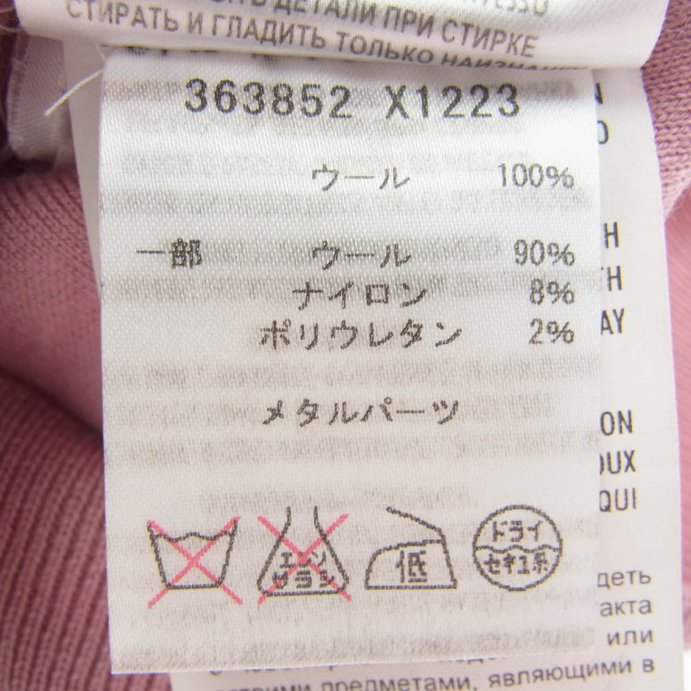 GUCCI グッチ 363852 ウール インターロッキング ノースリーブ ハイネック カットソー ピンク系 XXS【中古】