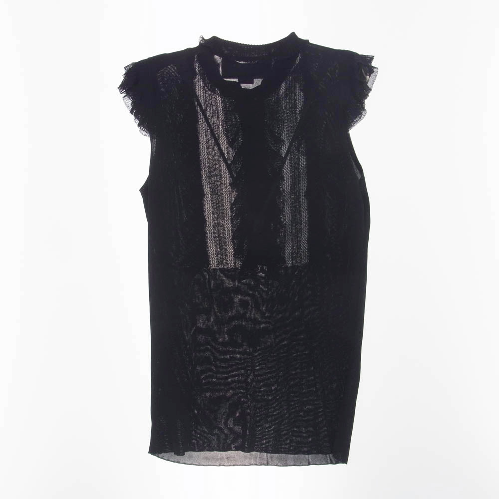 GUCCI グッチ 411309 GGパール ノースリーブニット カットソー ブラック系【中古】