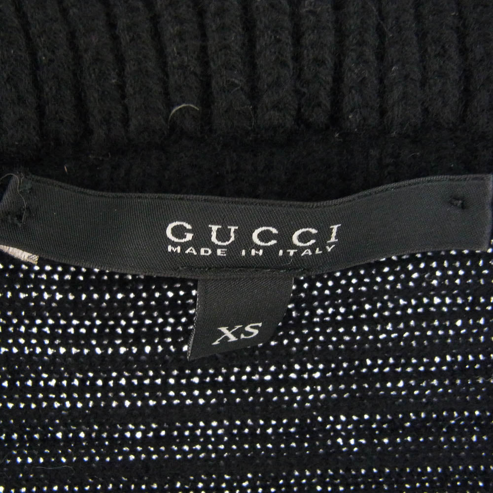 GUCCI グッチ 304377 ウール フリル ニット ブラック系 XS【中古】
