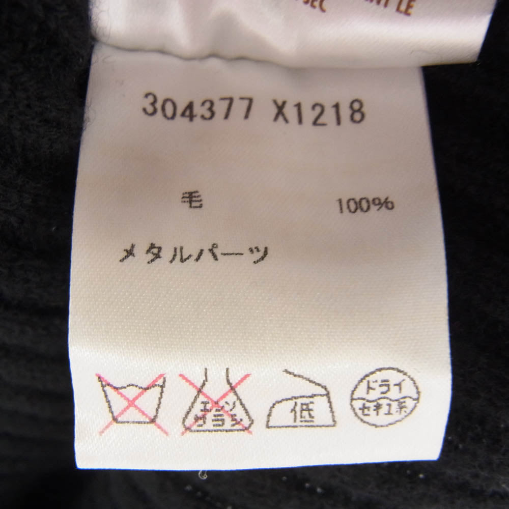 GUCCI グッチ 304377 ウール フリル ニット ブラック系 XS【中古】