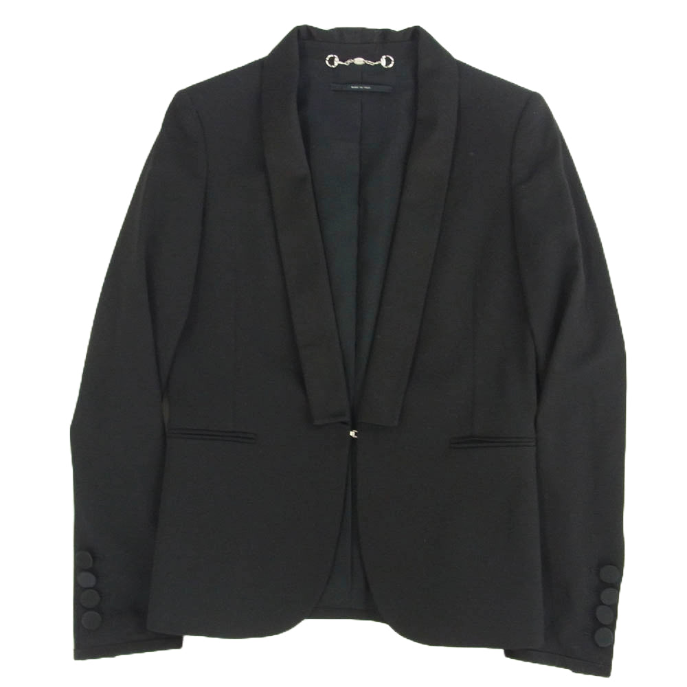 GUCCI グッチ 382374 ウール シルク ジャケット ブラック系【中古】