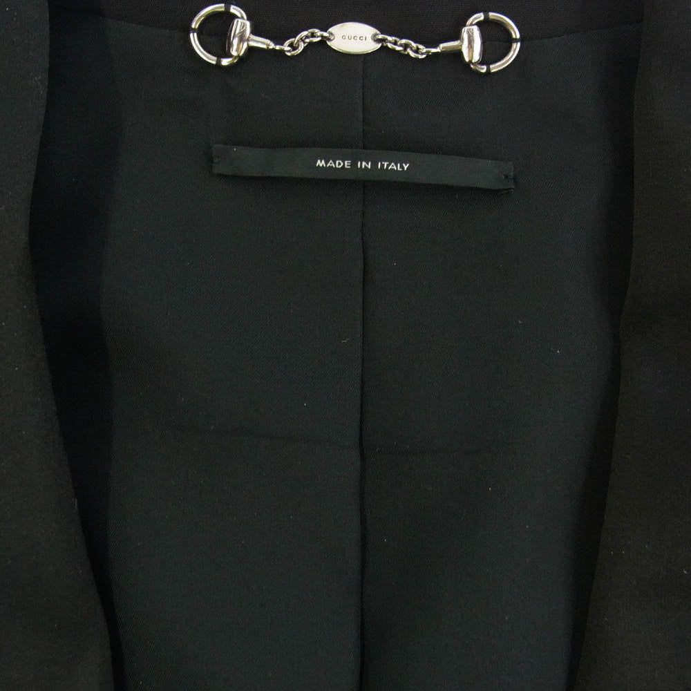 GUCCI グッチ 382374 ウール シルク ジャケット ブラック系【中古】