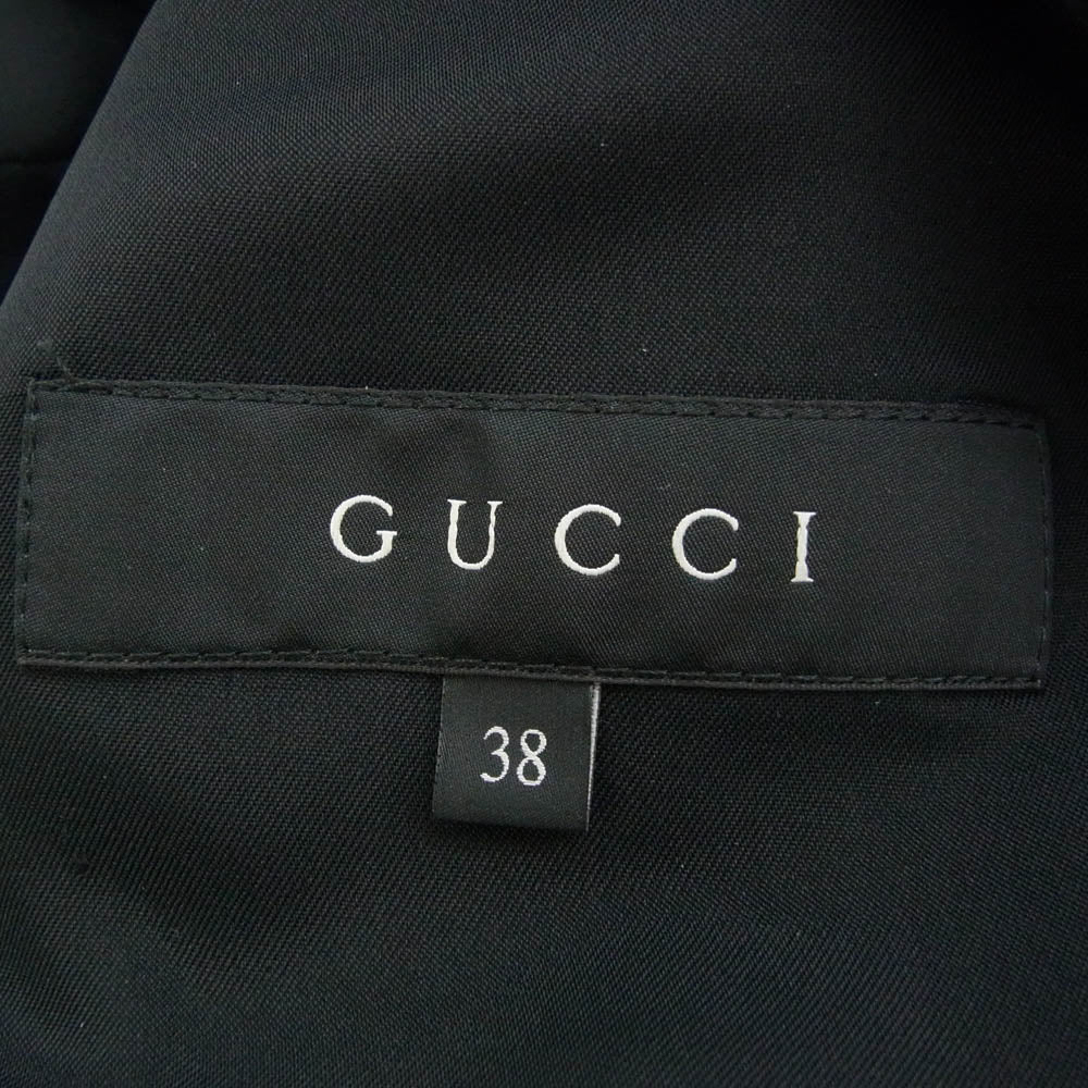 GUCCI グッチ 382374 ウール シルク ジャケット ブラック系【中古】