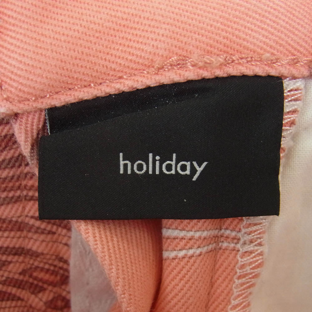 GUCCI グッチ 319312 フローラル フラワー コットン パンツ レザーパッチ イタリア製 ピンク系 36【中古】