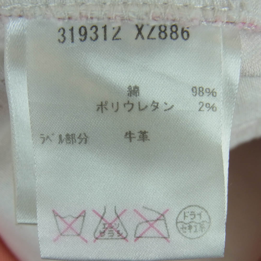 GUCCI グッチ 319312 フローラル フラワー コットン パンツ レザーパッチ イタリア製 ピンク系 36【中古】