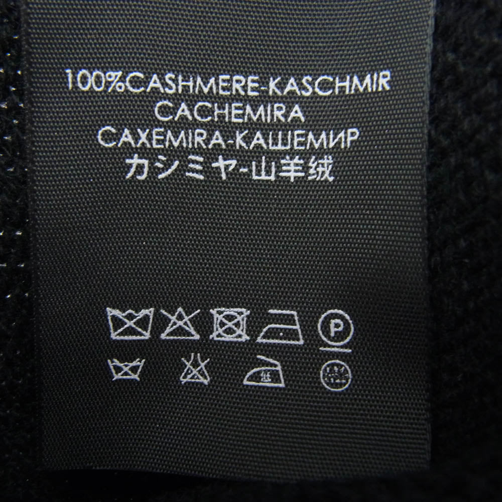 GUCCI グッチ 560592 カシミア インターロッキング ニットキャップ ブラック系 M 21cm【中古】