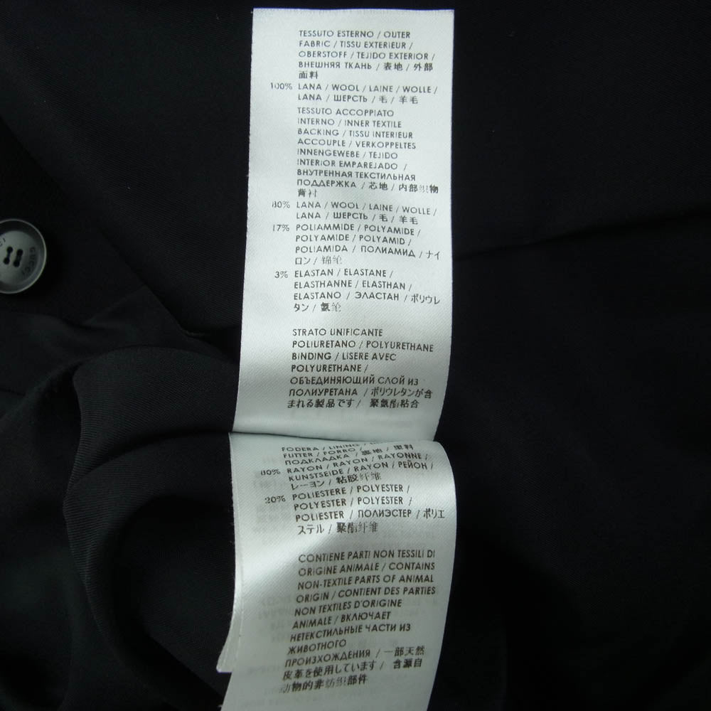 GUCCI グッチ 365739 銀ボタン ウール ナポレオン コート ブラック系 38【中古】