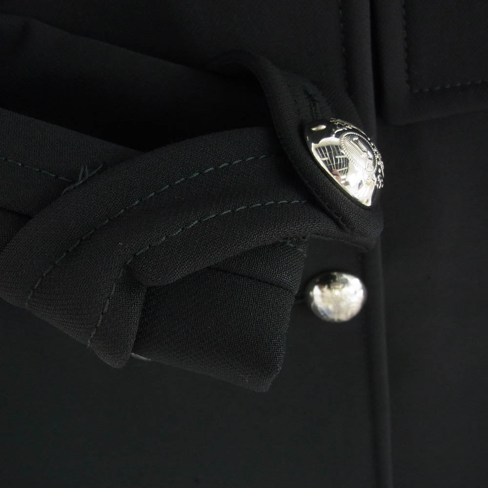 GUCCI グッチ 365739 銀ボタン ウール ナポレオン コート ブラック系 38【中古】
