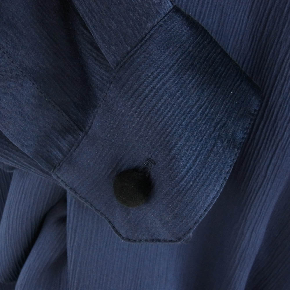 GUCCI グッチ 300585 シルク100% ブラウス シャツ ブルー系 36【中古】