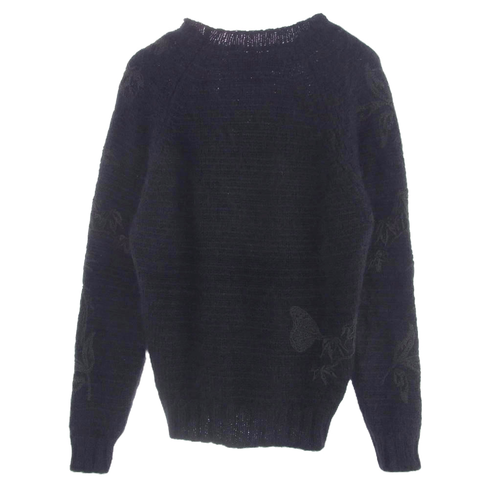 GUCCI グッチ 327520 モヘア シルク 刺繍 ニット ブラック系【中古】