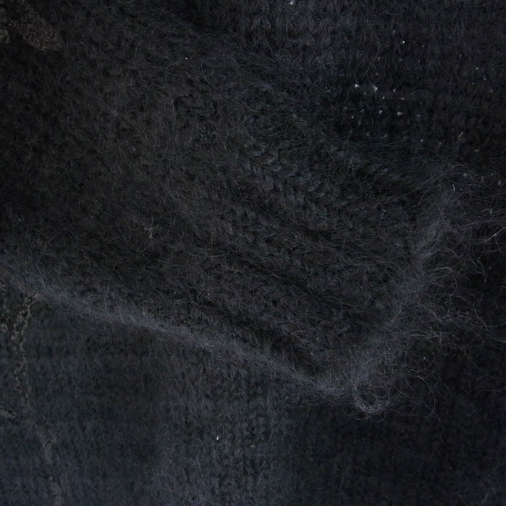 GUCCI グッチ 327520 モヘア シルク 刺繍 ニット ブラック系【中古】