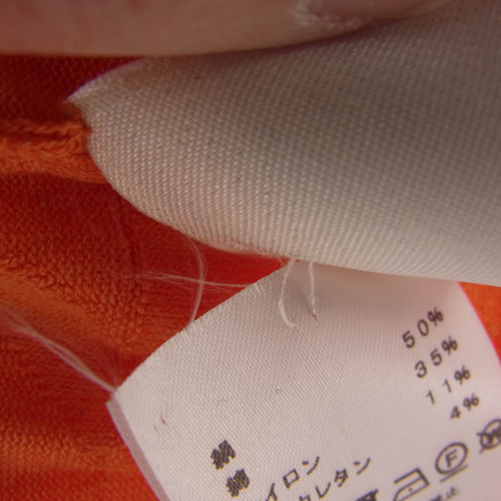 HERMES エルメス シルク混 半袖 カットソー トップス オレンジ系 38【中古】