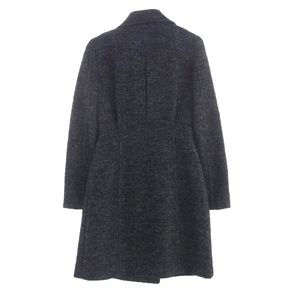 GUCCI グッチ 297076 アルパカ混 ウール コート ブラック系 36【中古】