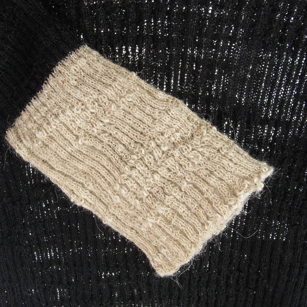 CHANEL シャネル P54422K07098 金ボタン ハイネック アルパカ混 ニット ブラック系 34【中古】