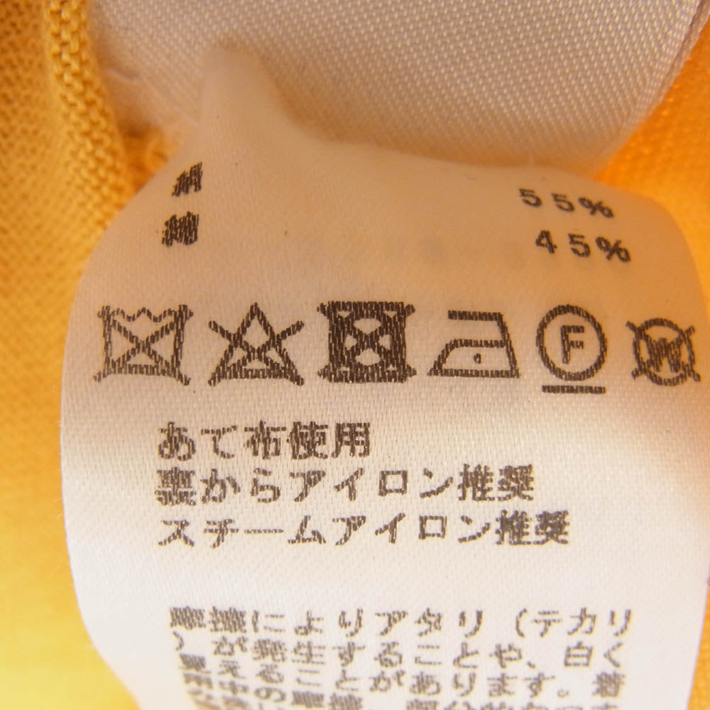 HERMES エルメス シルク混 コットン ニット カーディガン イエロー系 34【中古】