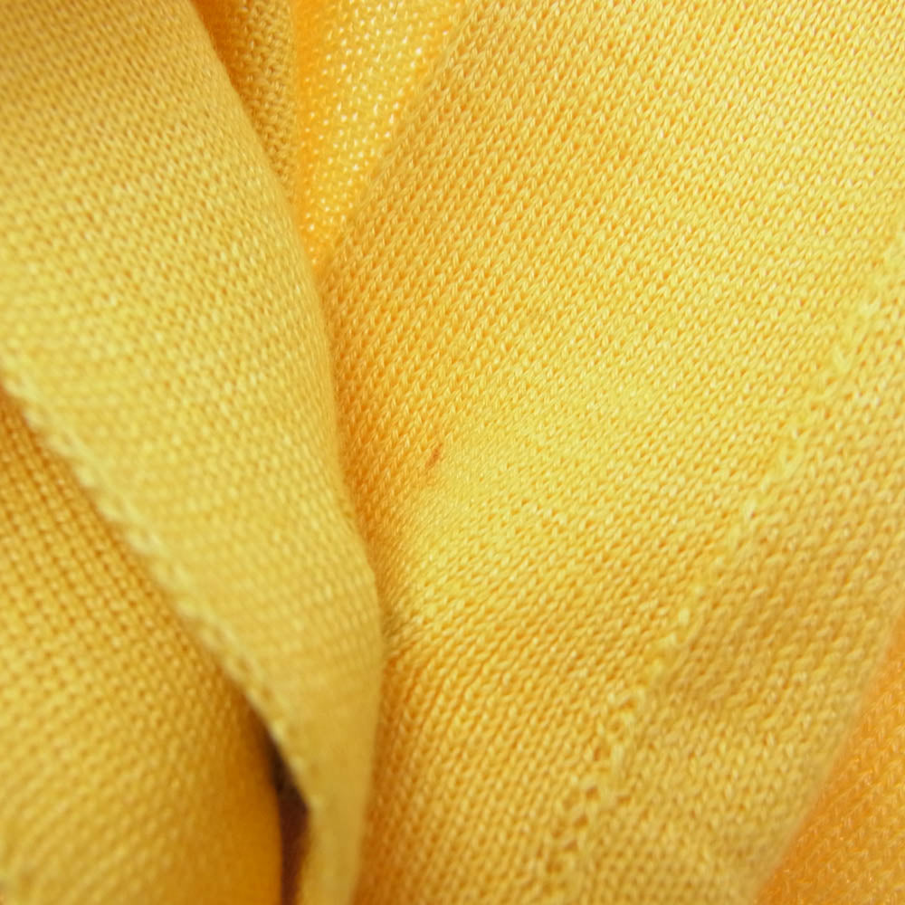 HERMES エルメス シルク混 コットン ニット カーディガン イエロー系 34【中古】