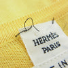 HERMES エルメス シルク混 コットン ニット カーディガン イエロー系 34【中古】