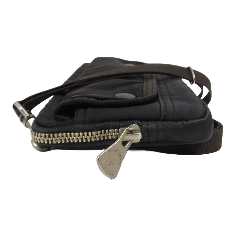 PORTER CLASSIC ポータークラシック PC-015-803-10-08 SUPER NYLON WALLET POUCH スーパーナイロン ウォレットポーチ ショルダーバッグ ブラック系 F【中古】