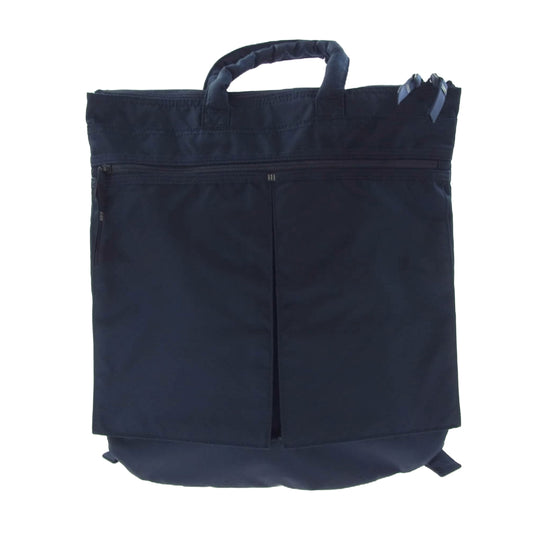 PORTER CLASSIC ポータークラシック PC-050-2093-41-08 × muatsu NEWTON RECYCLE NYLON HELMET CASE RUCKSACK ムアツ ニュートン リサイクル ナイロン ヘルメット ケース  リュックサック バックパック バッグ ネイビー系【美品】【中古】