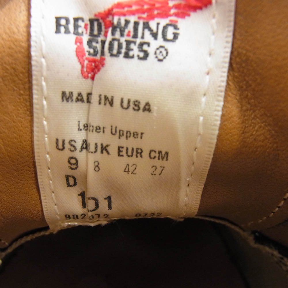 RED WING レッドウィング 101 (D) POSTMAN OXFORD ポストマン オックスフォード レザー シューズ ブラック系 USA9【中古】