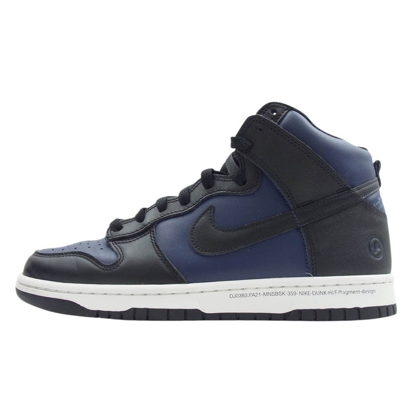 NIKE ナイキ DJ0383-400 × Fragment フラグメント Dunk High Tokyo ダンクハイ 東京 スニーカー ネイビー系 ブラック系 26.5cm【中古】