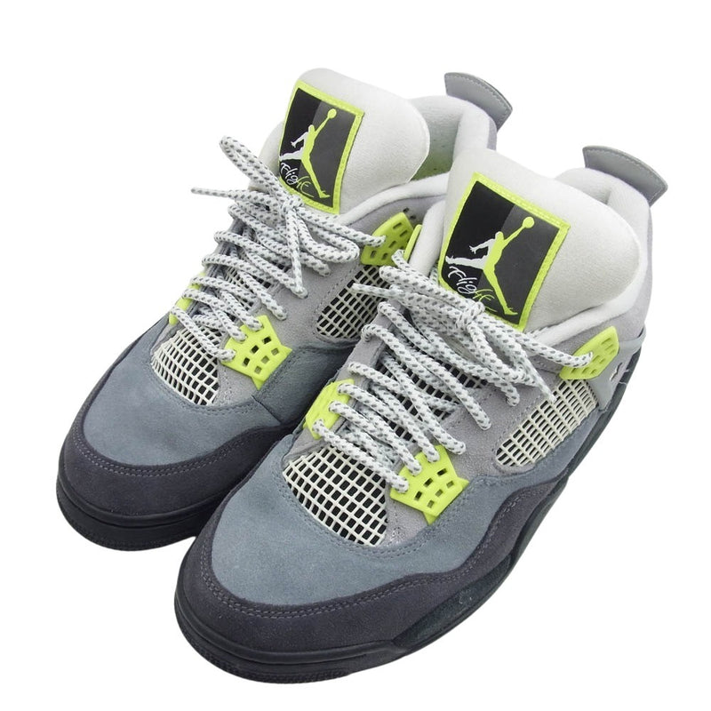 NIKE AIR JORDAN ナイキ ジョーダン CT5342-007 AIR JORDAN 4 RETRO LE NEON AJ4 エアジョーダン レトロ ネオン スニーカー グレー系 26.5cm【中古】