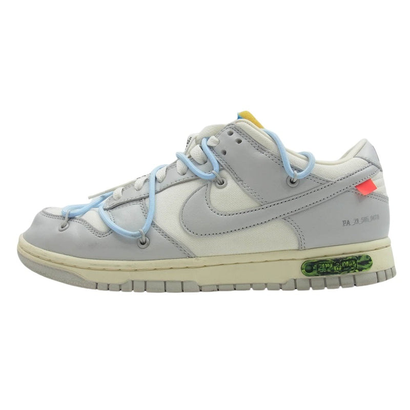 NIKE ナイキ DM1602-125 × Off-White オフホワイト Dunk Low Sail Neutral Gray ダンクロー セイル ニュートラルグレー スニーカー ホワイト系 グレー系 26.5cm【中古】