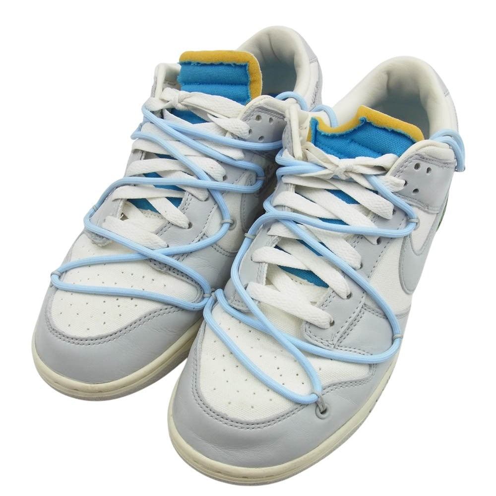 NIKE ナイキ DM1602-125 × Off-White オフホワイト Dunk Low Sail Neutral Gray ダンクロー セイル ニュートラルグレー スニーカー ホワイト系 グレー系 26.5cm【中古】