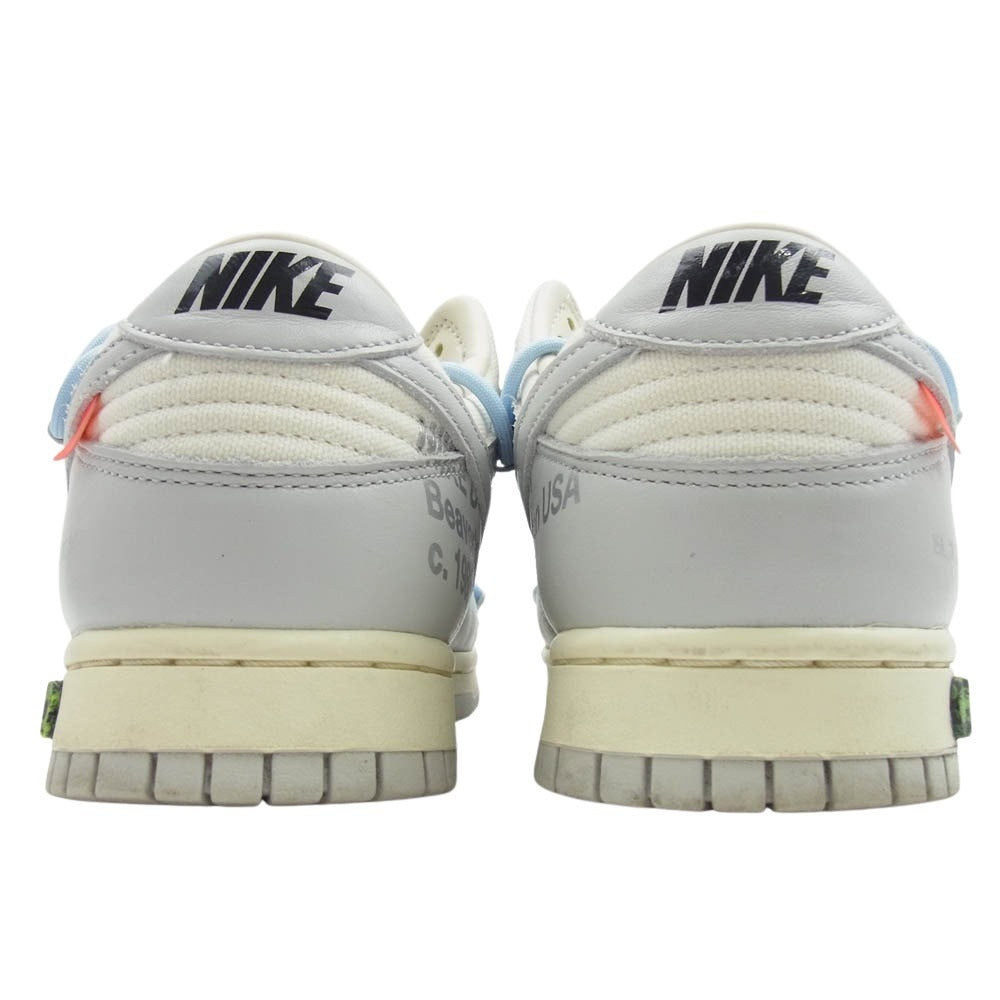 NIKE ナイキ DM1602-125 × Off-White オフホワイト Dunk Low Sail Neutral Gray ダンクロー セイル ニュートラルグレー スニーカー ホワイト系 グレー系 26.5cm【中古】