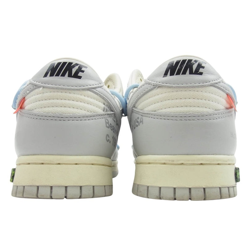 NIKE ナイキ DM1602-125 × Off-White オフホワイト Dunk Low Sail Neutral Gray ダンクロー セイル ニュートラルグレー スニーカー ホワイト系 グレー系 26.5cm【中古】