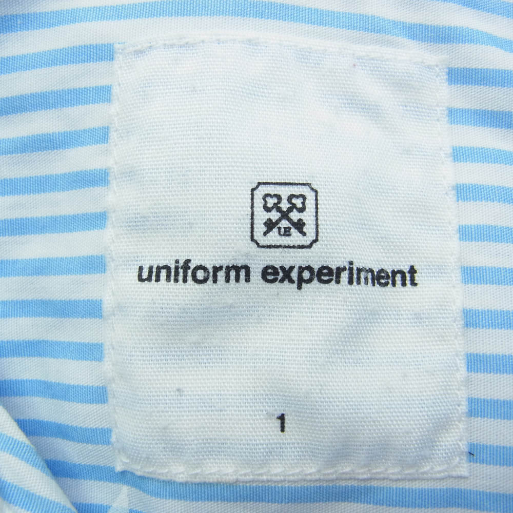 uniform experiment ユニフォームエクスペリメント UE-101019 スター ストライプ ボタンダウン 長袖シャツ ブルー系 ホワイト系 1【中古】