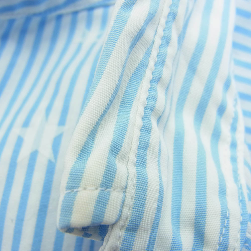 uniform experiment ユニフォームエクスペリメント UE-101019 スター ストライプ ボタンダウン 長袖シャツ ブルー系 ホワイト系 1【中古】