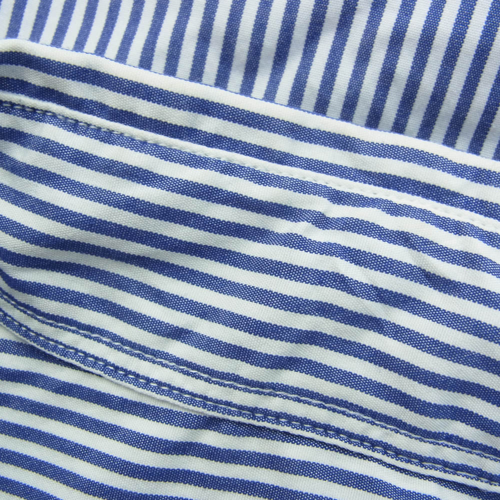 SOPHNET. ソフネット SOPH-160004 SIDE TAPE LINE B.D SHIRT サイドテープ カモフラ ストライプ ボタンダウン 長袖シャツ ブルー系 S【中古】