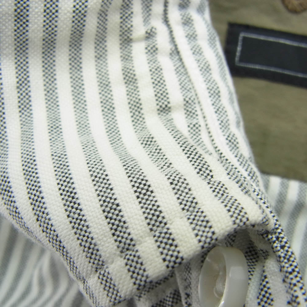 SOPHNET. ソフネット SOPH-112063 CAMOFULAGE PANEL B.D SHIRT カモフラ ストライプ ボタンダウン 長袖シャツ グレー系 S【中古】