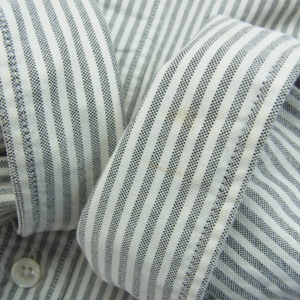 SOPHNET. ソフネット SOPH-112063 CAMOFULAGE PANEL B.D SHIRT カモフラ ストライプ ボタンダウン 長袖シャツ グレー系 S【中古】