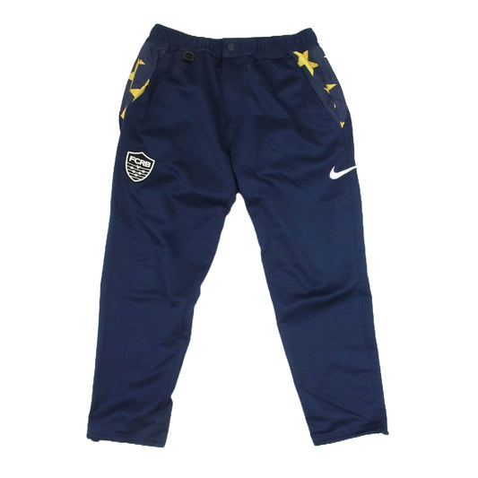 NIKE ナイキ 416767-451 × F.C.R.B. エフシーアールビー ナイロン スター切替 ロゴ刺繍 ウォームアップ パンツ ネイビー系 S【中古】
