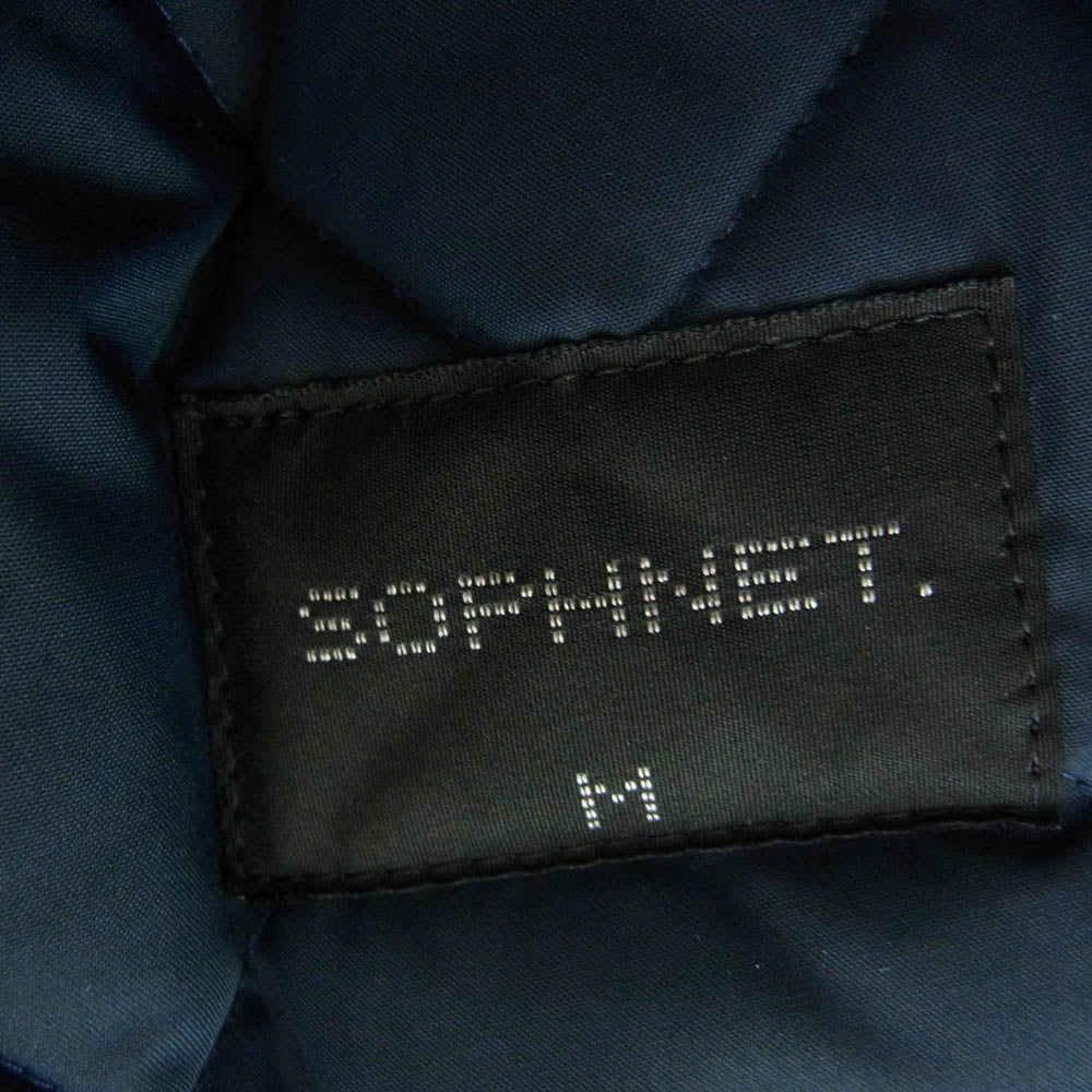 SOPHNET. ソフネット SOPH-123017 12AW QUILTING DUFFLE BLOUSON キルティング ダッフル フード ジャケット ネイビー系 M【中古】